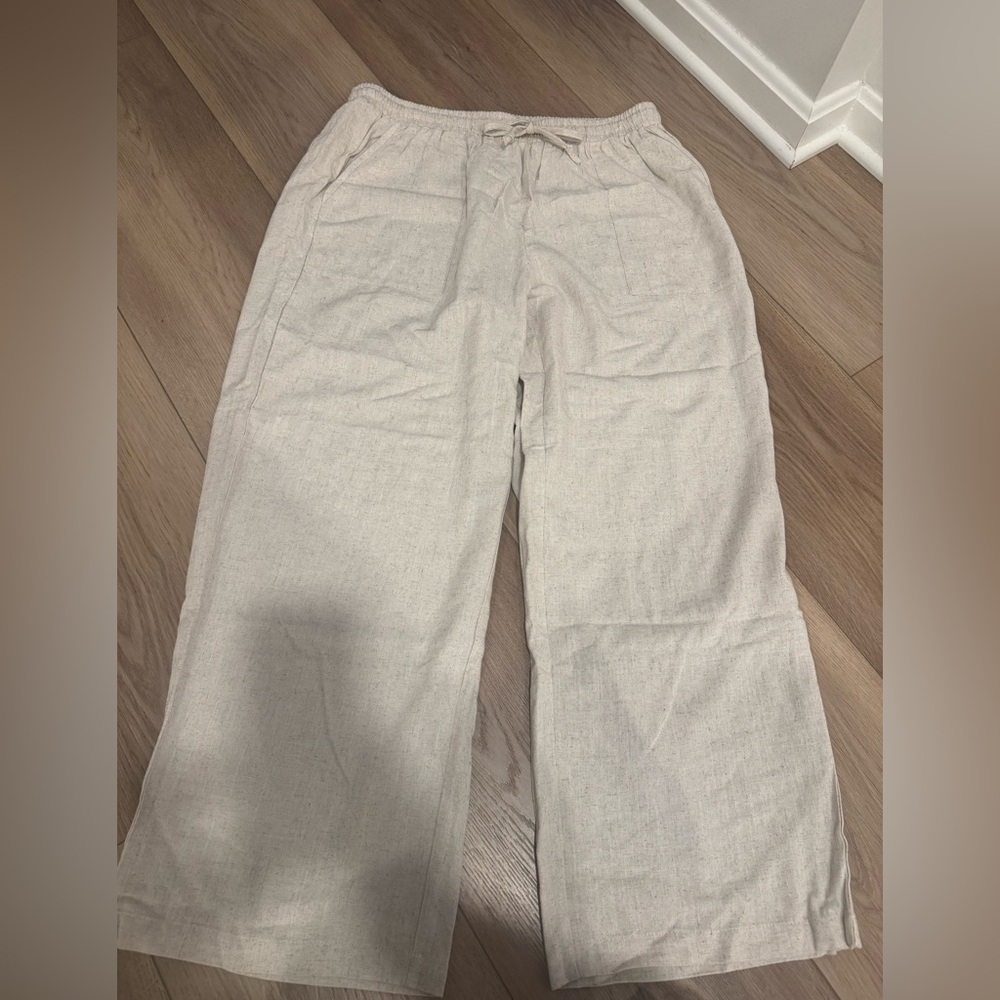 Amazon Wide Leg Linen Blend Pant